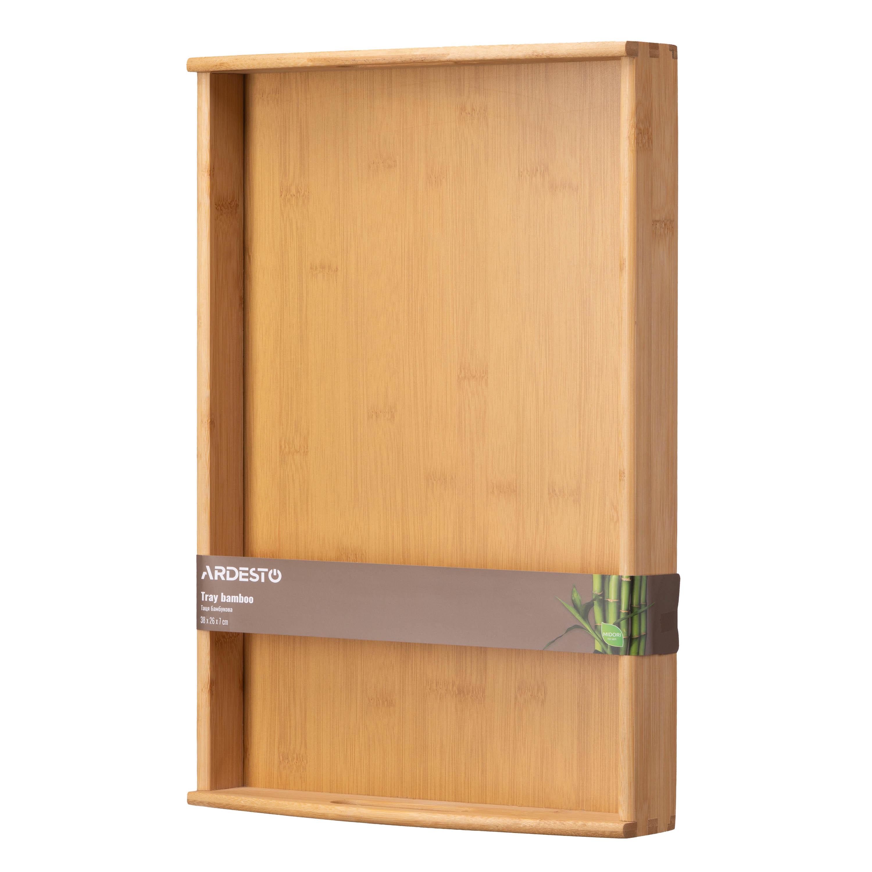 Поднос Ardesto Midori прямоугольный с ручками 38х26х7 см (AR1438BM) - фото 4