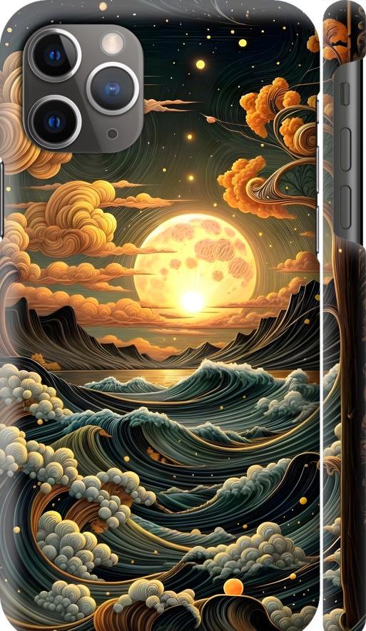 Чехол на iPhone 11 Pro Max Арт волны (6332c-1723-42517)