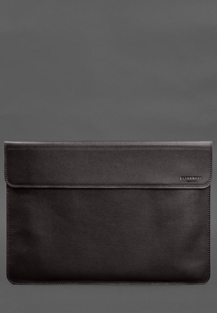 Чехол-конверт кожаный на магнитах для MacBook 15" краст Темно-коричневый (A-027692) - фото 3 Чехол-конверт кожаный на магнитах для MacBook 15" краст Темно-коричневый (A-027692) - фото 3