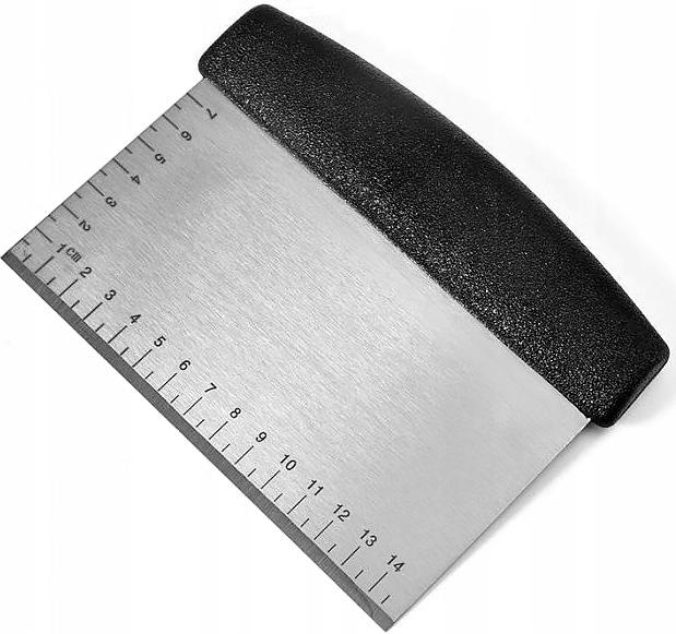 Шпатель-різак Kamille для тіста 16х10 см з нержавіючої сталі