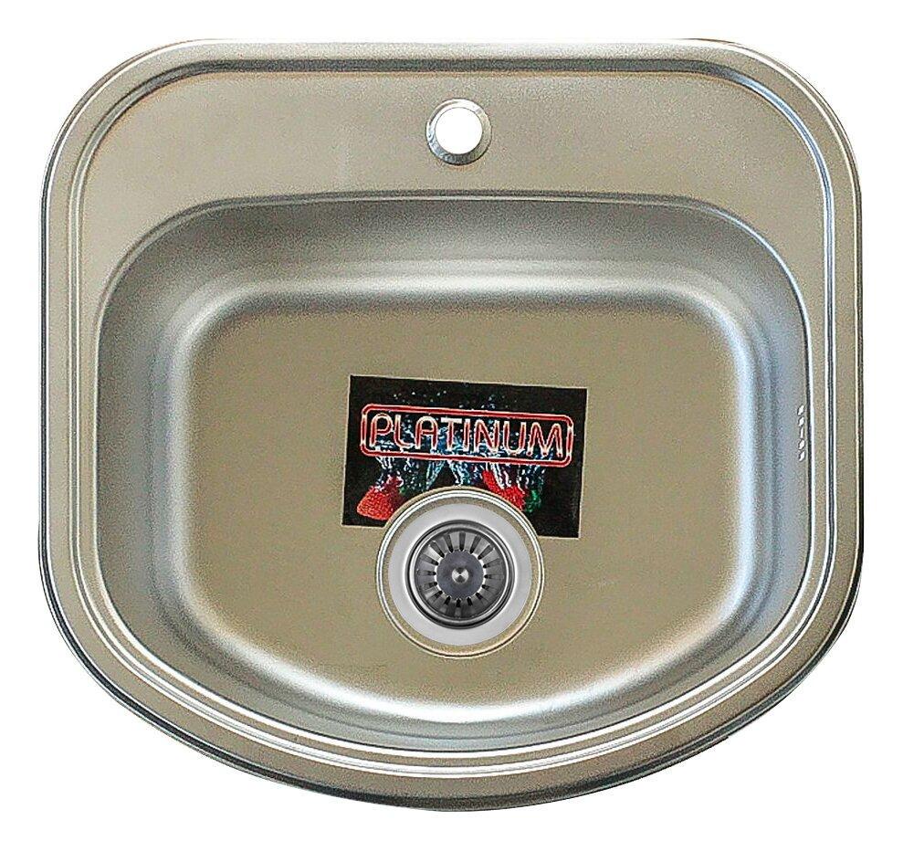 Кухонна мийка із нержавіючої сталі Platinum декор 0,8/180 (4947)