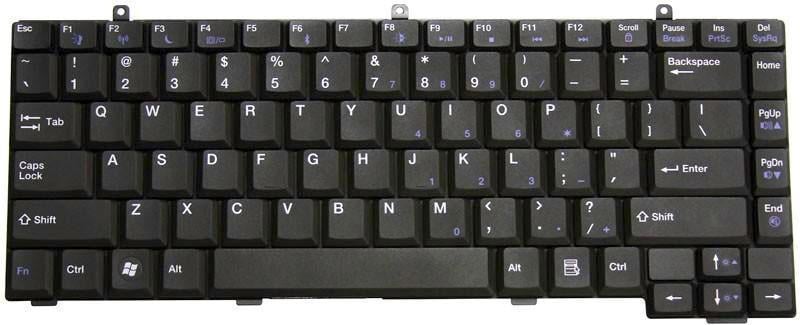 Клавиатура для ноутбука Gateway NA1 Black (36266761)