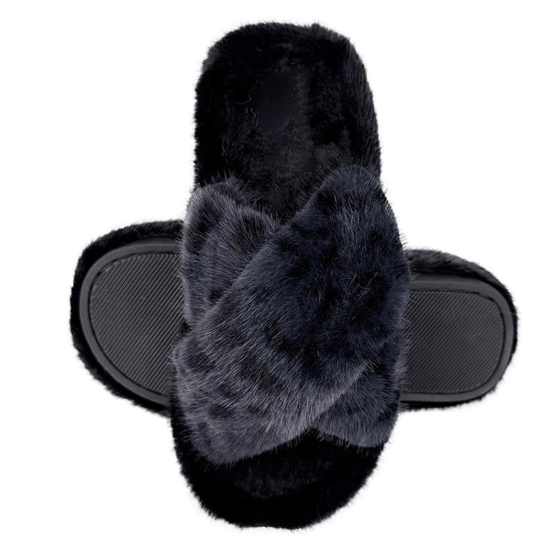 Комнатные тапочки женские пушистые 80142-1 p. 38-39 24,5-25 см Черный Комнатные тапочки женские пушистые 80142-1 p. 38-39 24,5-25 см Черный