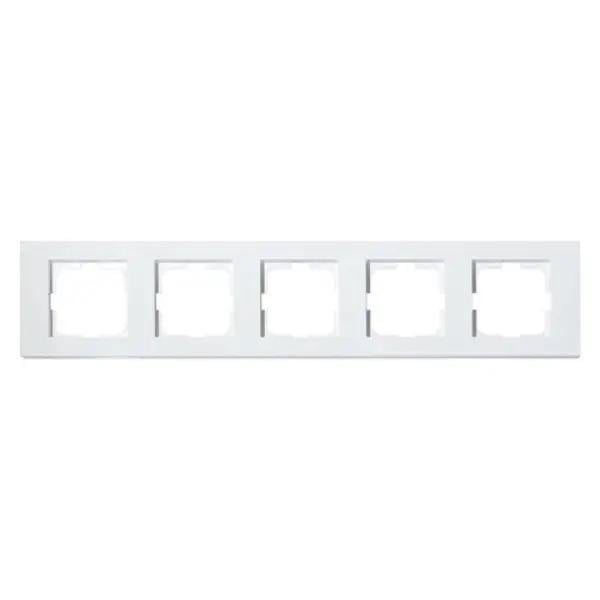 Рамка п'ятимісна горизонтальна Ovivo Grano Білий (00000043150)