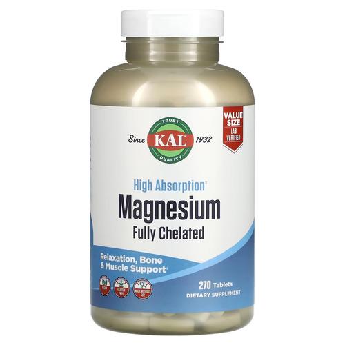 Магний KAL High Absorption Magnesium Fully Chelated 270 табл. (CAL-21068) Магний KAL High Absorption Magnesium Fully Chelated 270 табл. (CAL-21068)