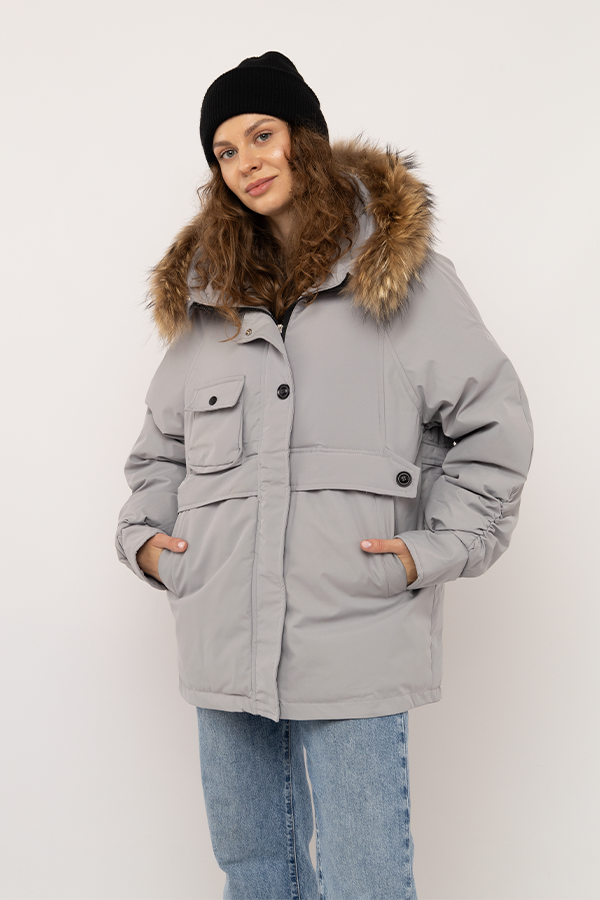 Куртка жіноча р. 52 Сірий (SKT000918322) - фото 2