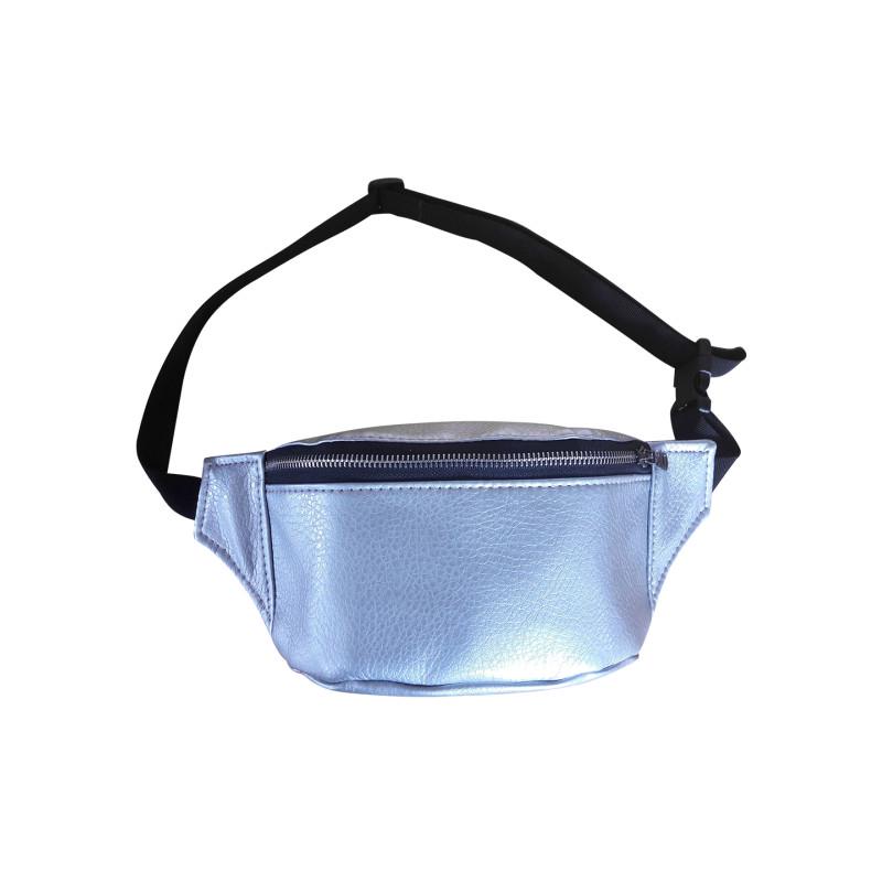 Сумка бананка на пояс Sambag Tirso MSS 31x12x5 см Срібний