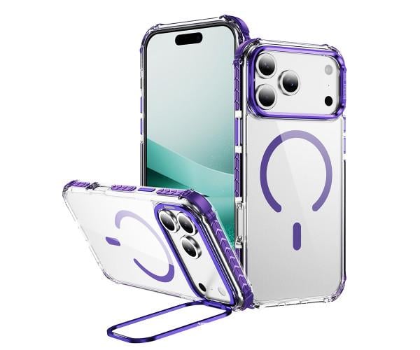 Чохол Rainbow Braid with Camera Stand для iPhone 17 Pro Max з підтримкою бездротової зарядки Фіолетовий