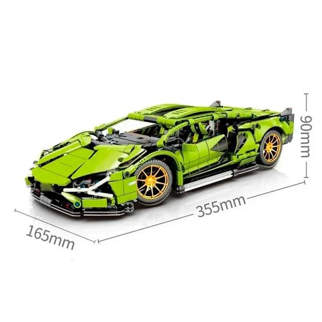 Конструктор машинка Lamborghini Technol Model 1:14 на 1254 деталі Зелений - фото 6