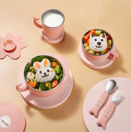 Набор для кормления Kub 6 пр. Розовый