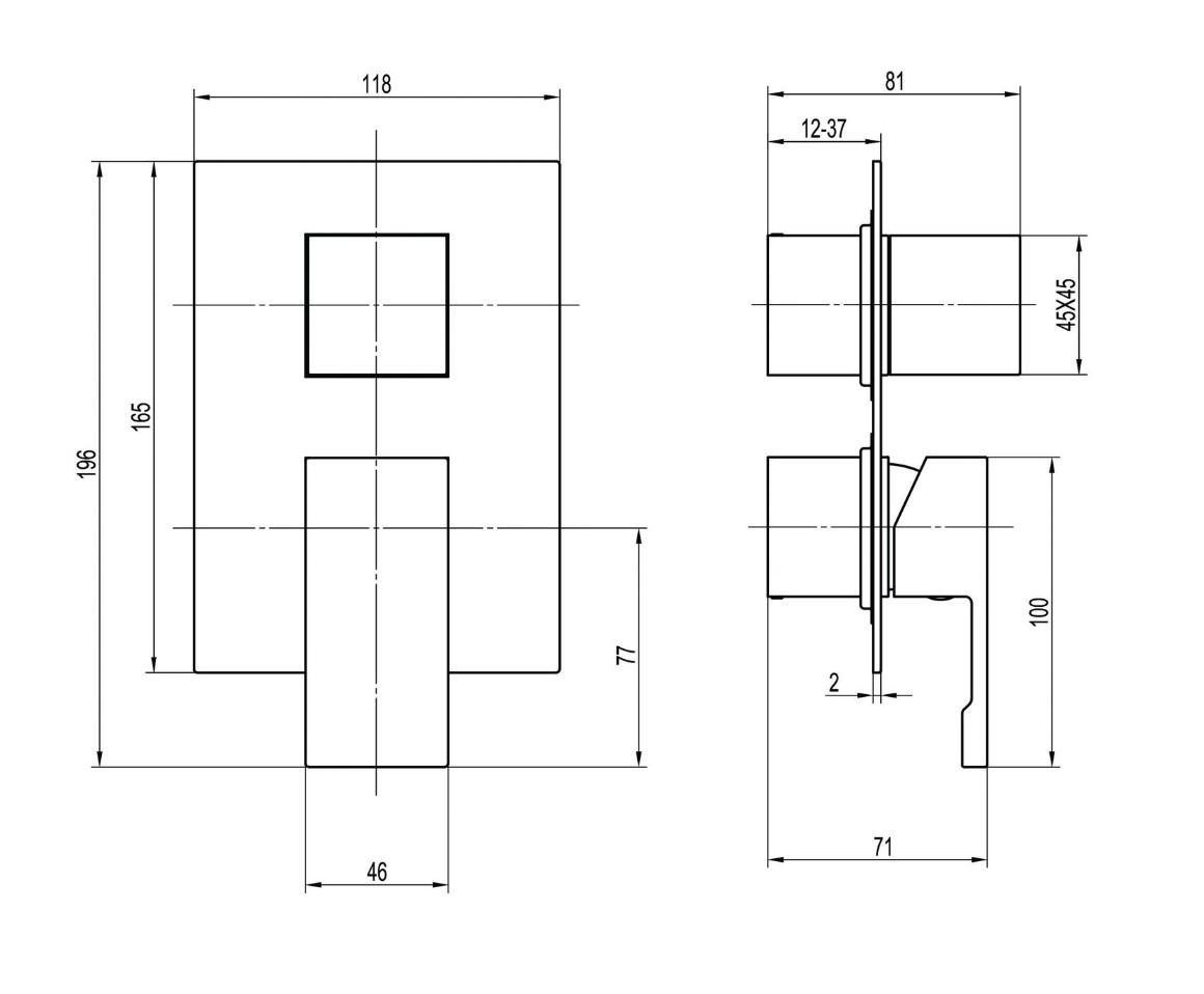 Змішувач для душу вбудований TOPAZ Odiss to 08117-L03-TT з тропічним душем - фото 14 Змішувач для душу вбудований TOPAZ Odiss to 08117-L03-TT з тропічним душем - фото 14