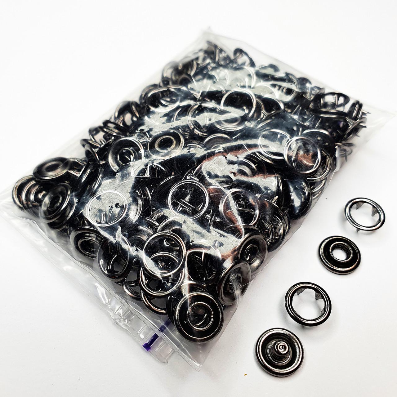 Кнопка трикотажна Strong Baby 9,5 мм 50 шт. Чорний нікель