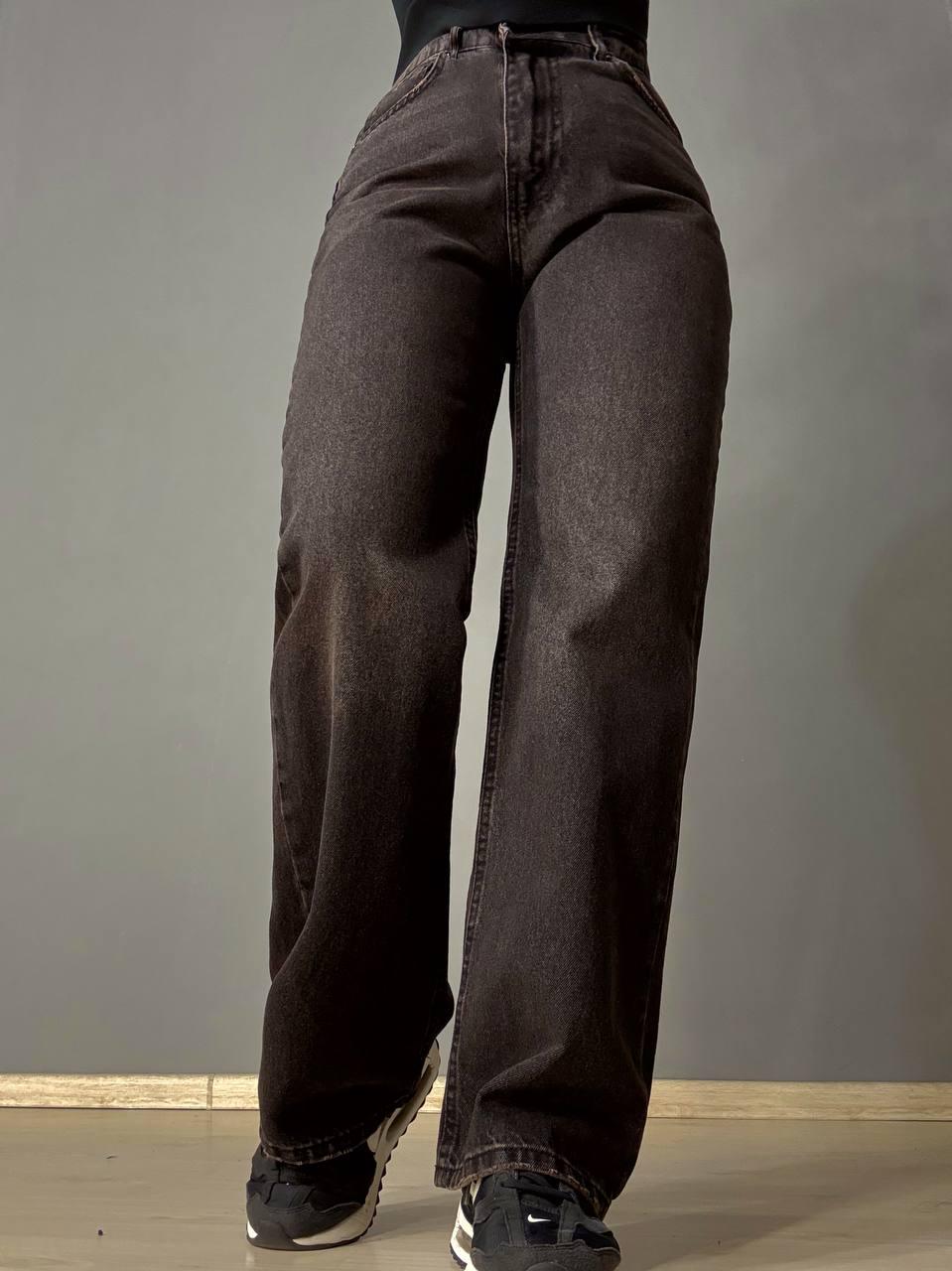 Джинсы женские Its Basic 2478-2 straight fit прямые р. 36 Черно-коричневый (5358) - фото 9