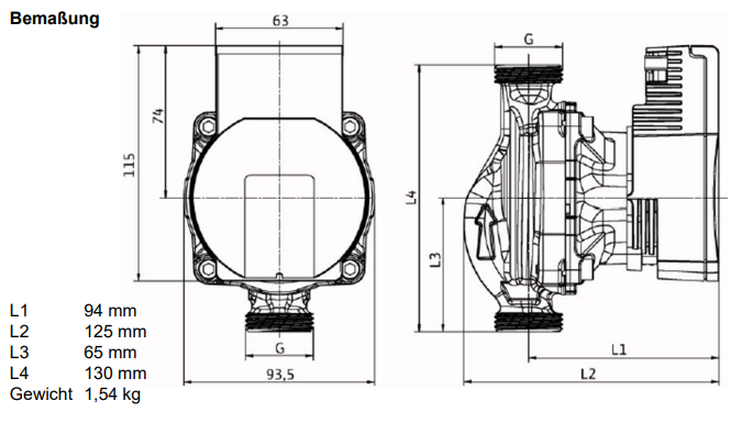 Насос циркуляційний Wilo Para 15-130/6-43/SC-12 WUA (4534010) - фото 4