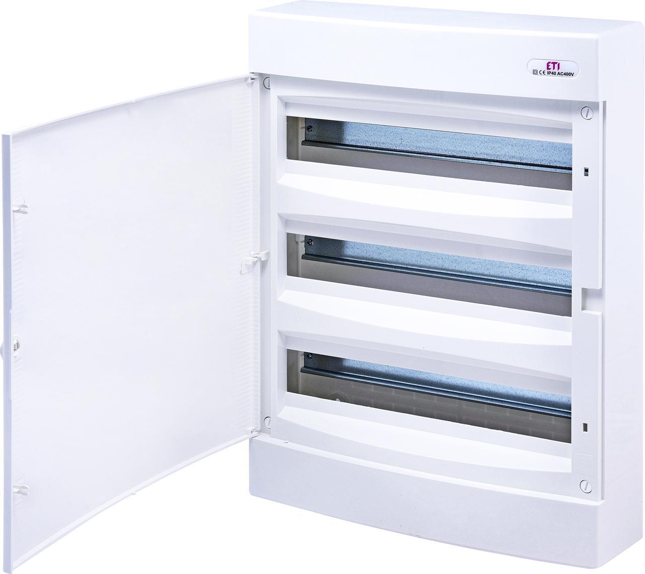 Щит розподільчий зовнішній ETI ECT 3x18PO 54-модульний з дверцятами Білий (1101041)