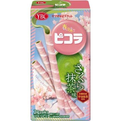 Трубочки вафельні YBC Picola Sakura Matcha з кремом сакура-матча 49 г
