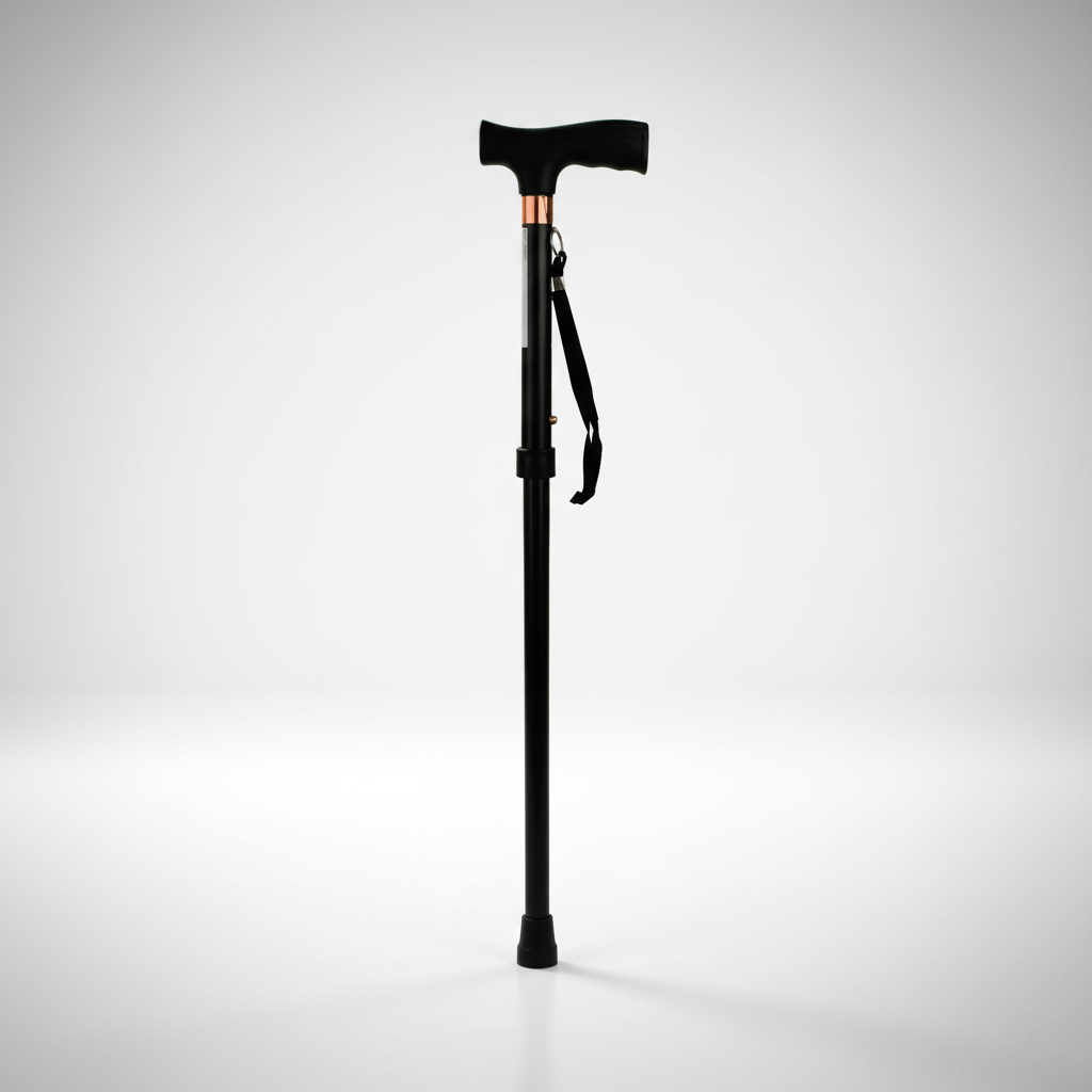 Трость алюминиевая складная с Т-образной ручкой OSD-BL560202 Черный