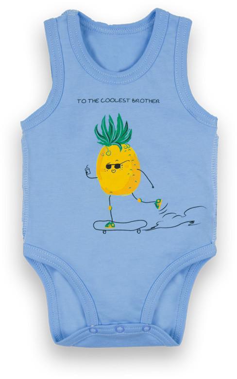 Боди-майка летнее хлопковое для мальчика Gabbi BD-22-2 Cool 62 см Голубой (13110) Боди-майка летнее хлопковое для мальчика Gabbi BD-22-2 Cool 62 см Голубой (13110)