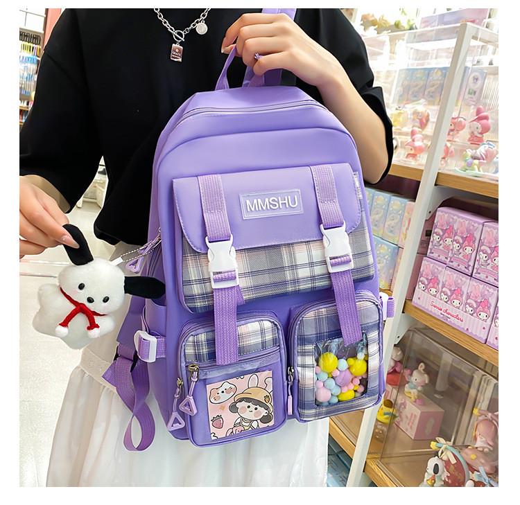 Набор школьный рюкзак/шопер/пенал/сумочка/мешочек для девочки MMSHU 5в1 5-11 класс Сиреневый (1137992572) - фото 3 Набор школьный рюкзак/шопер/пенал/сумочка/мешочек для девочки MMSHU 5в1 5-11 класс Сиреневый (1137992572) - фото 3