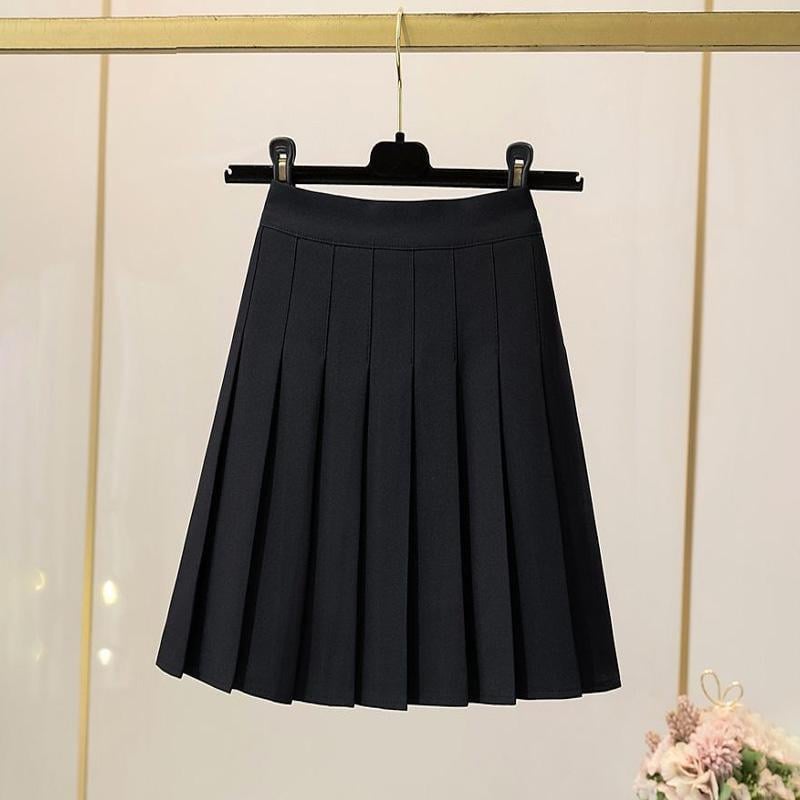 Юбка с шортиками со складками 134-152 см S Черный (6544)