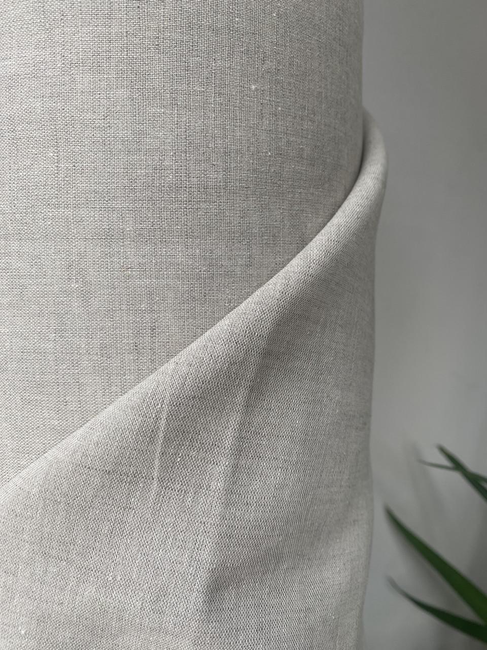 Тканина LINEN PLUS 51% льон та 49% бавовна 150 см 330 Сірий - фото 4