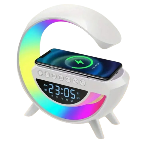 Лампа док-станція Smart Light Sound Machine BT-3401 RGB з бездротовою зарядкою