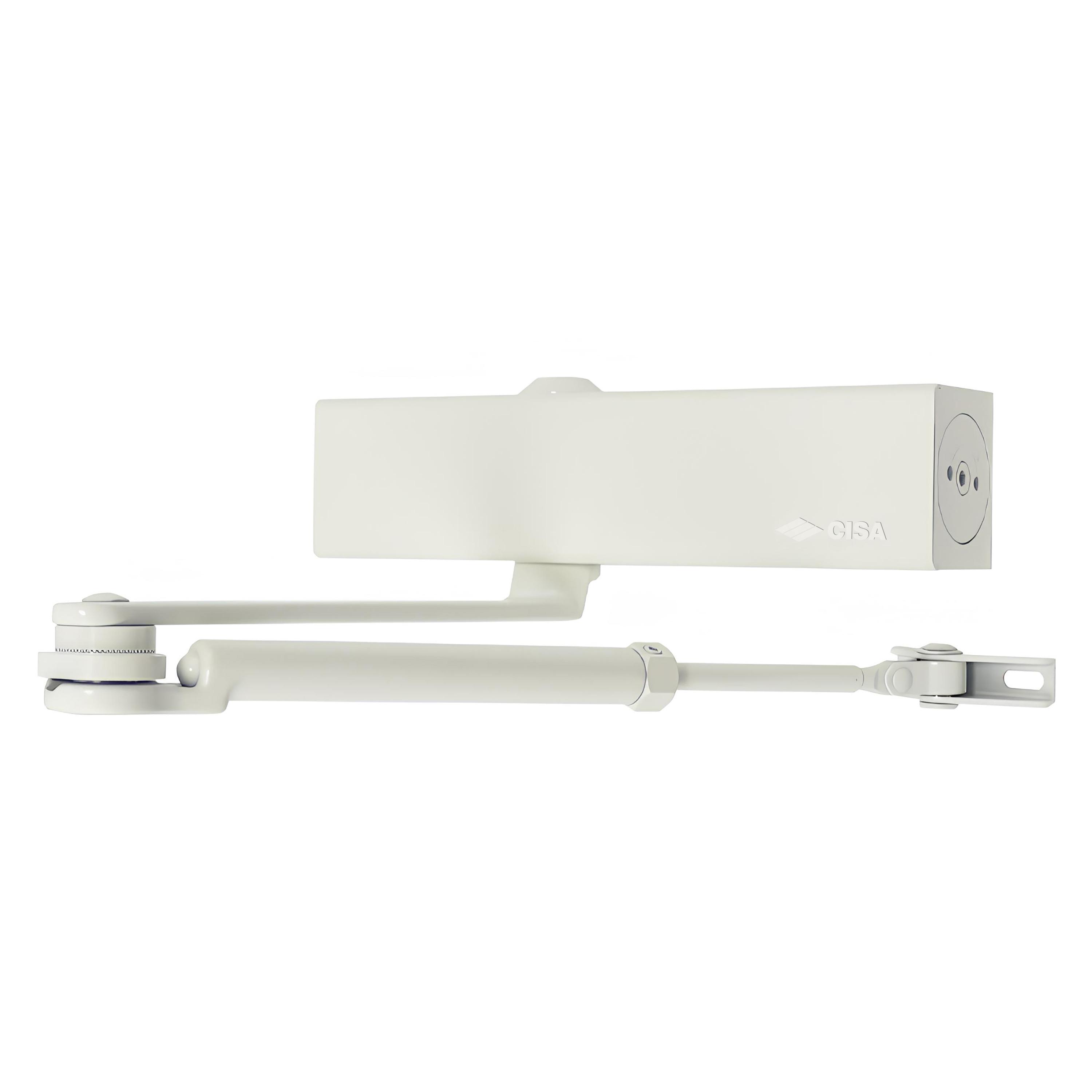 Доводчик Cisa C1611.05.0.45 Professional Plus2 BC STD HO с фиксацией до 120 кг Белый