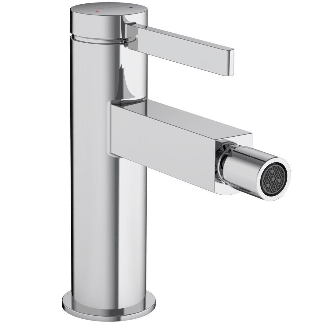 Смеситель для биде Hansgrohe Finoris с донным клапаном push-open Хромированный (76200000) Смеситель для биде Hansgrohe Finoris с донным клапаном push-open Хромированный (76200000)