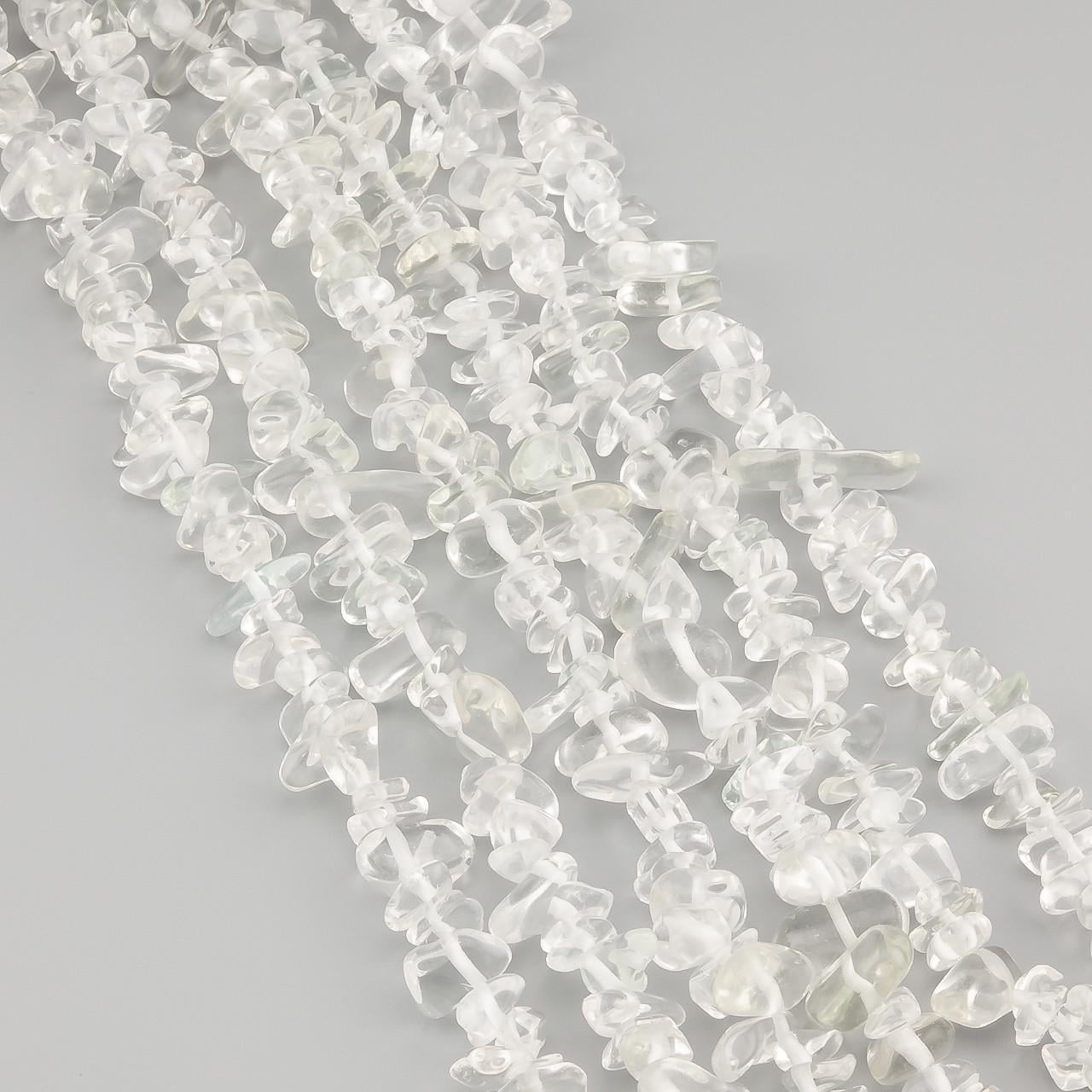 Хрусталь сколы горный из натурального камня 5-10 мм 80 см 1 шт. (НК8015с01)