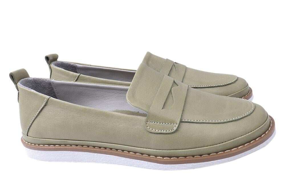 Туфли женские Mario Muzi из кожи на низком ходу р. 40 Зеленый (557-21DTC)