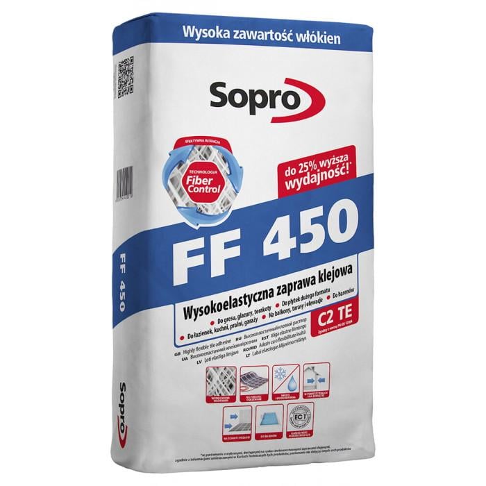 Клей для плитки Sopro FF450 C2TE 22,5 кг