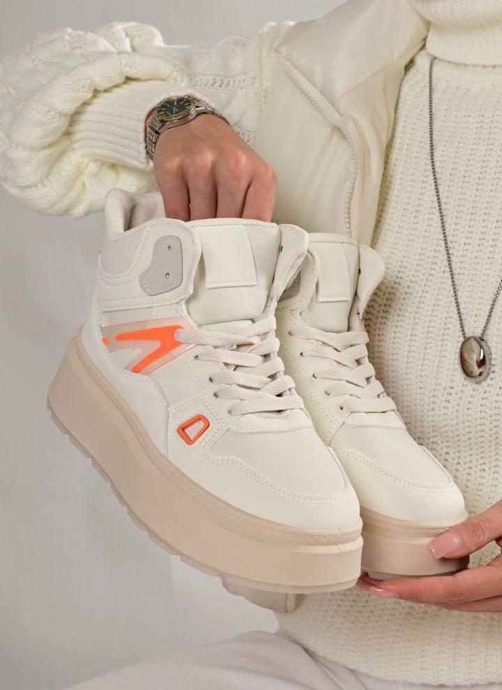 Кроссовки женские GUKKCR зимние р. 37 Бежевый (30220231)