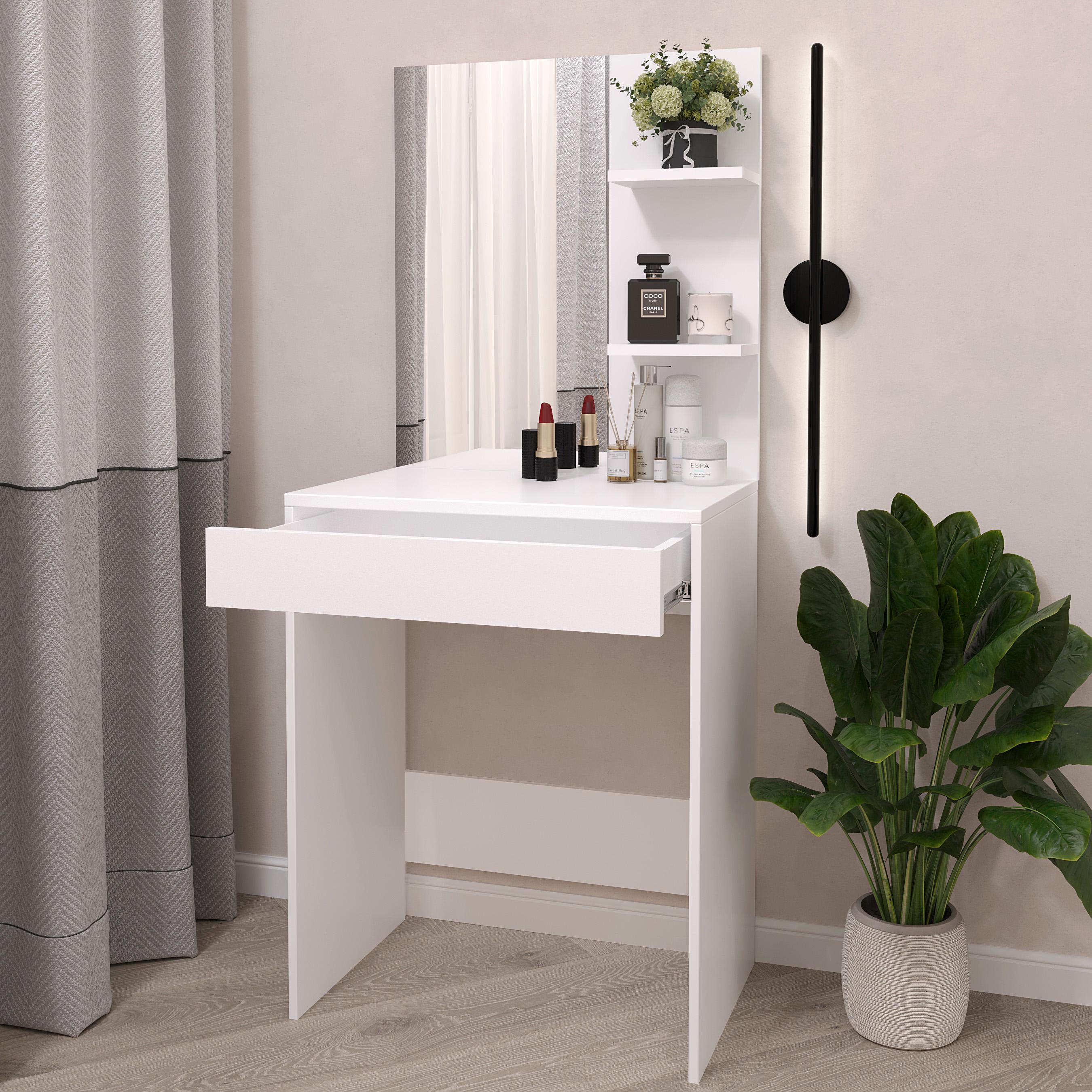 Столик для макіяжу 140х60х40 см Білий