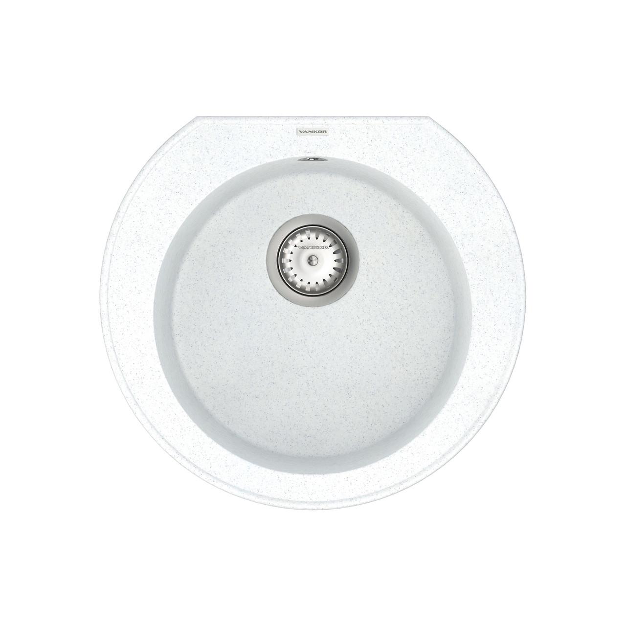Кухонная мойка с сифоном Kres KMR 01,52 White stone