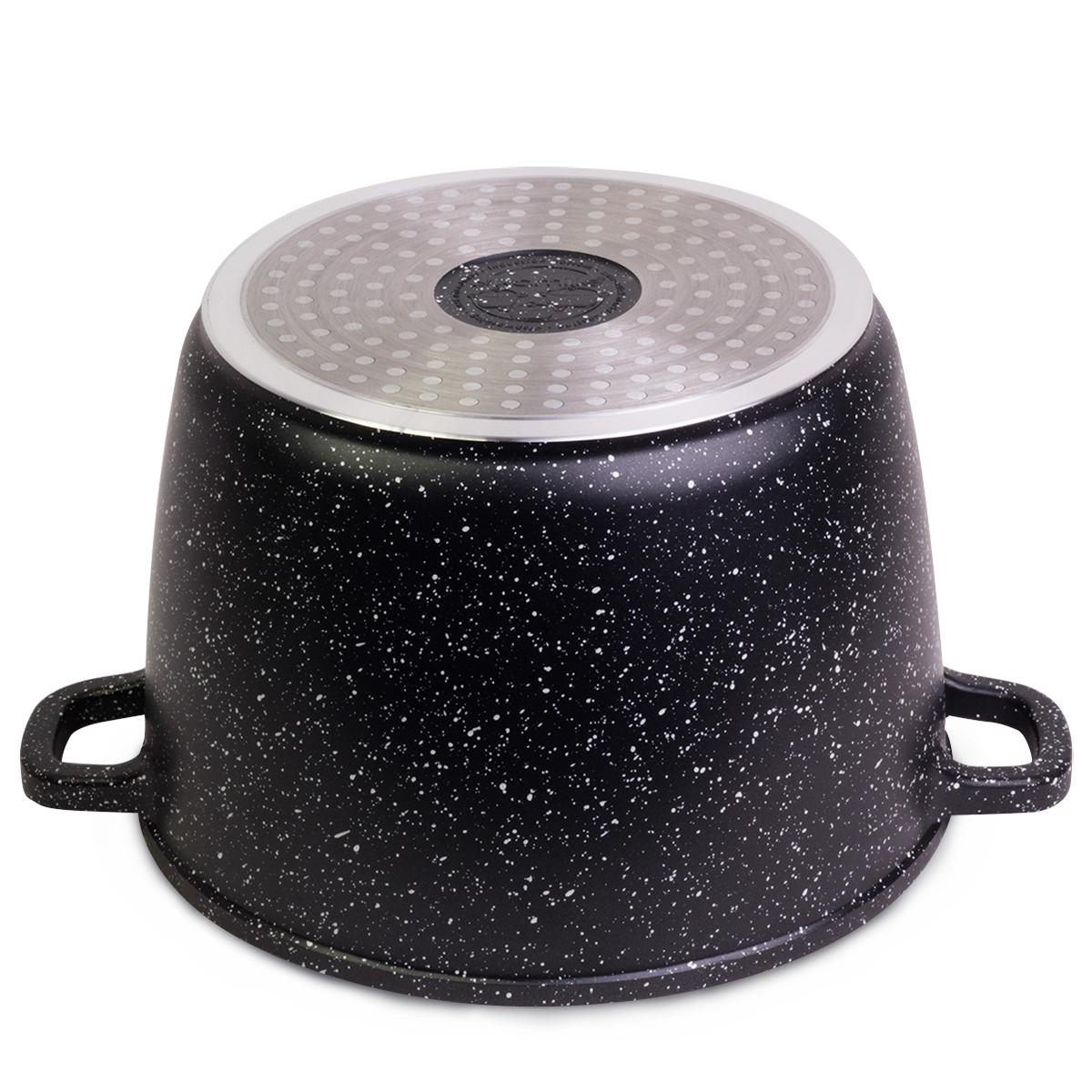 Кастрюля со стеклянной крышкой Kamille KM-4407 алюминиевая литая с антипригарным покрытием 6,2 л Черный (124-84-4407) - фото 4 Кастрюля со стеклянной крышкой Kamille KM-4407 алюминиевая литая с антипригарным покрытием 6,2 л Черный (124-84-4407) - фото 4