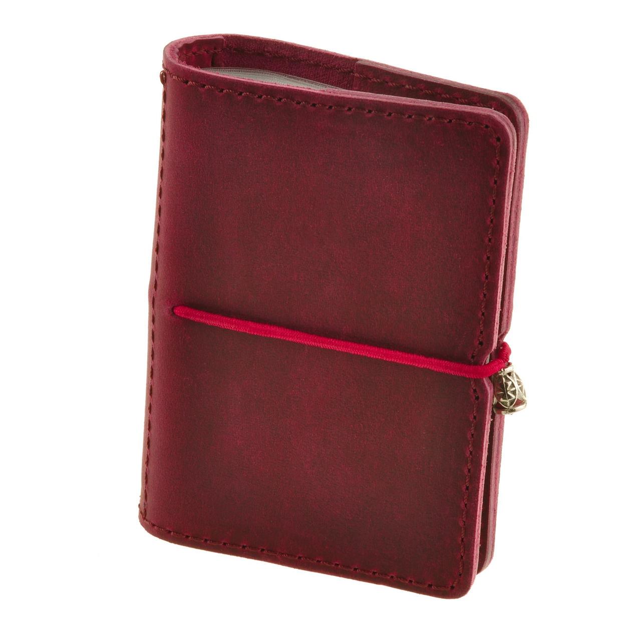 Кард-кейс женский кожаный 7.0 Crazy Horse Бордовый (A-026156)