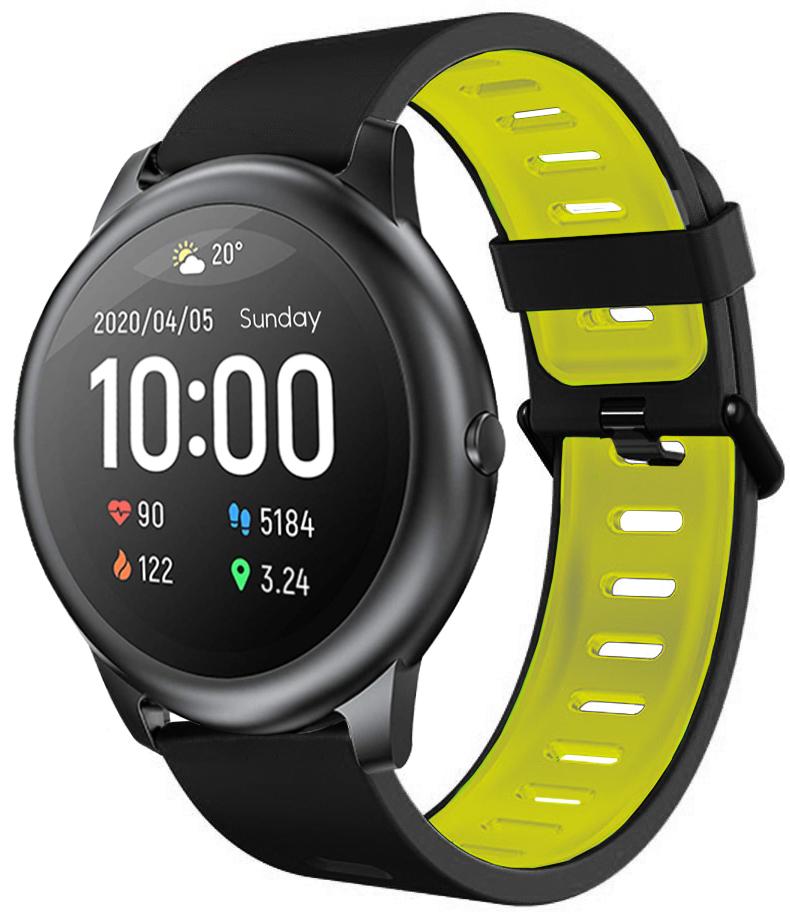 Ремінець Traf для Haylou Smart Watch Solar LS05 Black-Yellow (23306)