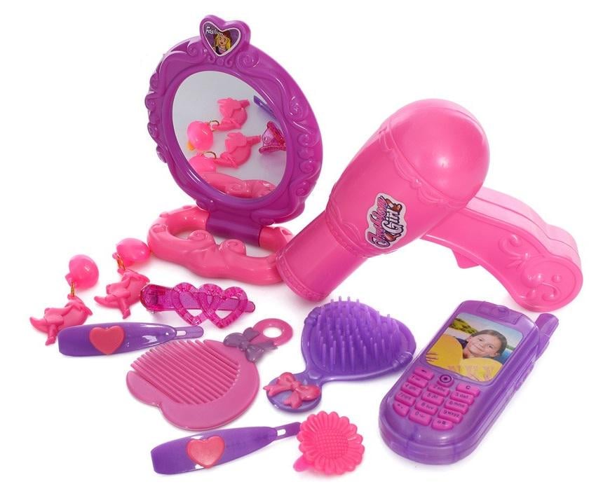 Аксессуары для девочки расческа/зеркало/телефон/фен/заколки (A 299)