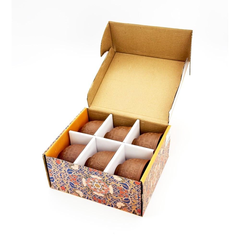 Набор пиал керамических с подарочной коробкой 160 мл 6 шт. Коричневый (OS-TC065) - фото 3 Набор пиал керамических с подарочной коробкой 160 мл 6 шт. Коричневый (OS-TC065) - фото 3