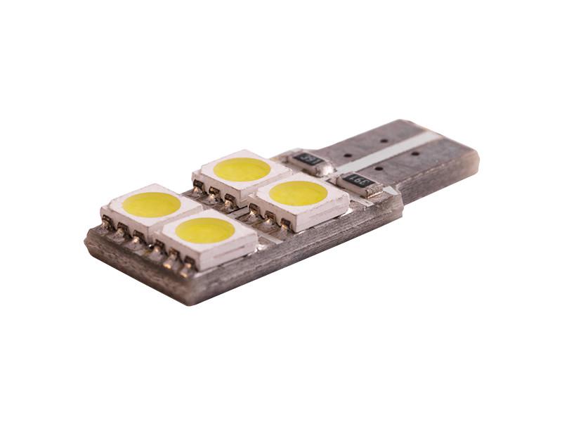 Автолампа светодиодная T10 W5W 12 В с обманкой SMD5050-4led Белый (25)