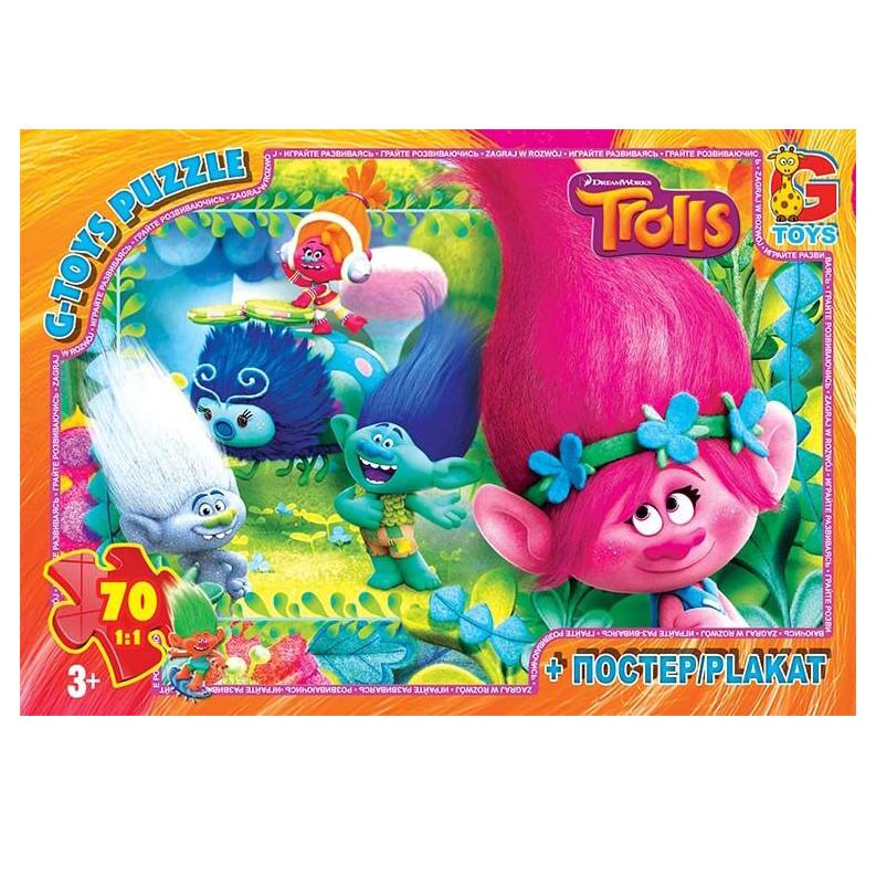 Пазлы детские картонные G-Toys Тролли 70 эл. (IP-177-P-728)