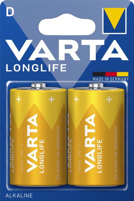 Батарейка Varta Longlife LR20/D Alkaline 2 шт. (1774848668)