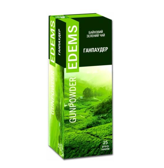 Чай зеленый Edems Ганпаудер 50 г 25 пакетиков (13296)