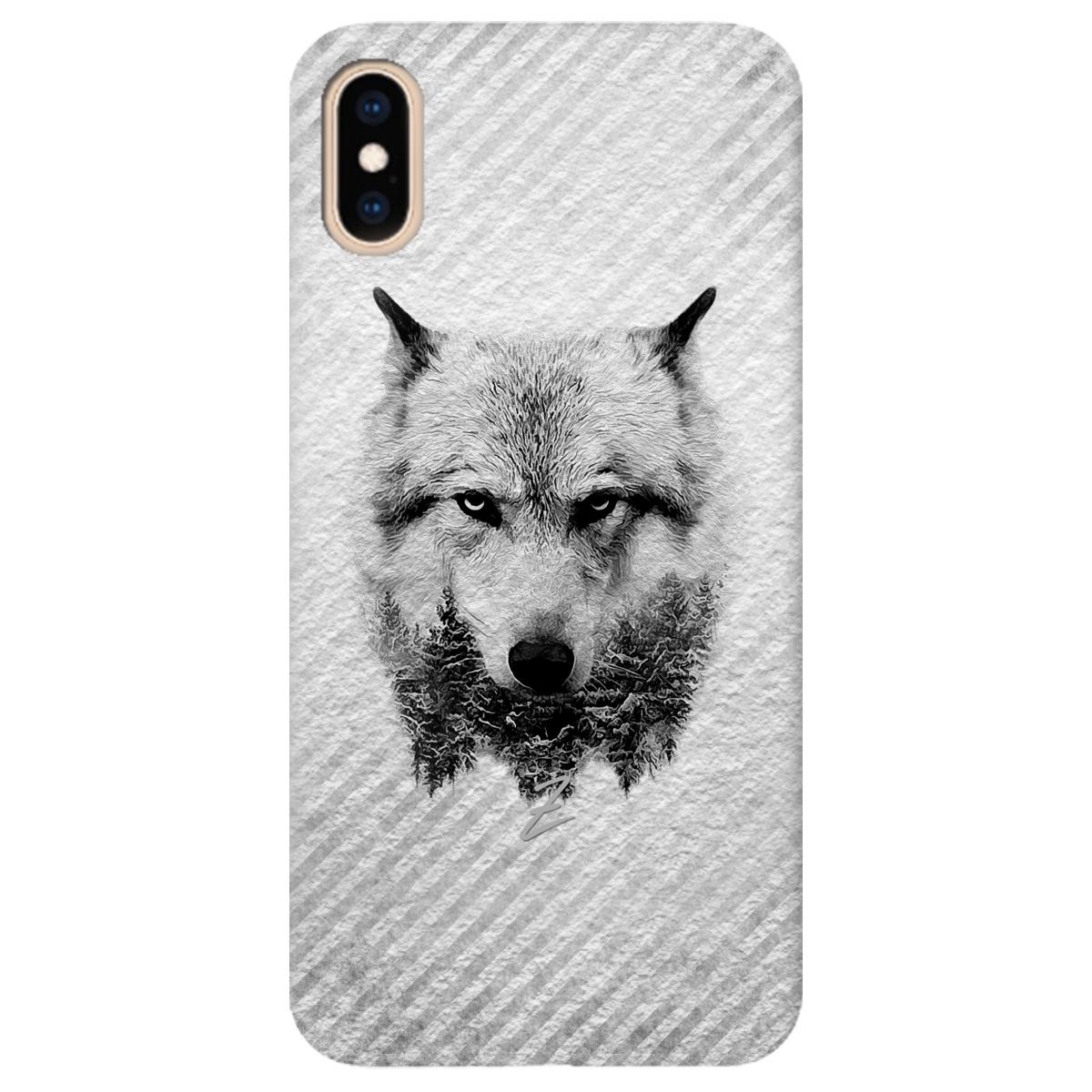 Силиконовый чехол Zorrov для Apple iPhone XS Max - WOLF (11210040206052243)