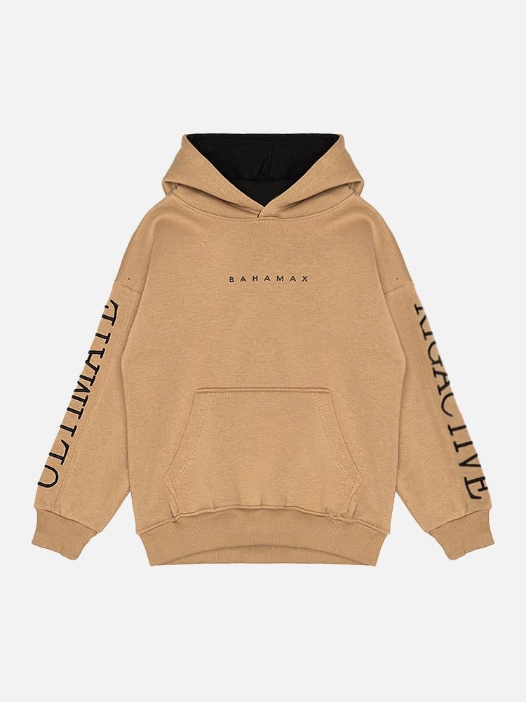 Худи для мальчика ЦБ-00228527 134 см Бежевый (28575681)