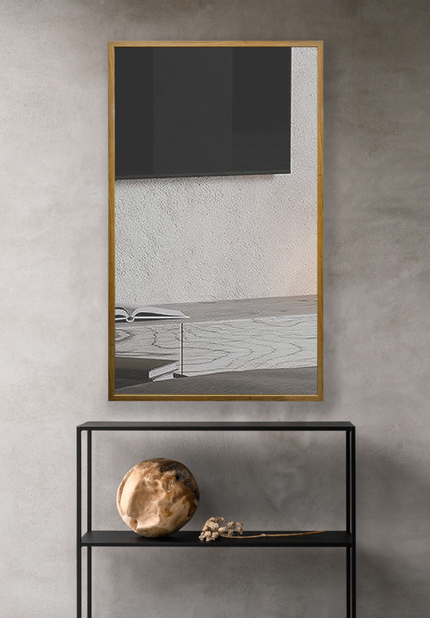 Дзеркало настінне CRYSTAL GLASS в рамі МДФ 2290 1300х750 мм Дуб (С3769)