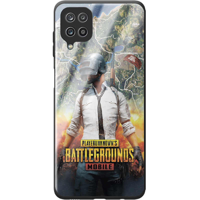 Чохол Boxface Samsung A225 Galaxy A22 PUBG Mobile Чорний силікон зі склом (42748-up2309-44201)