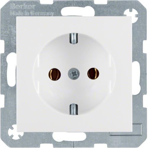 Розетка одинарная Hager S.1 с/к 16А/250V Белый (28684241)