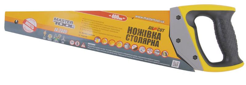 Ножовка столярная MASTERTOOL BLACK ALLIGATOR 400 мм 9TPI MAX CUT (14-2440) - фото 2