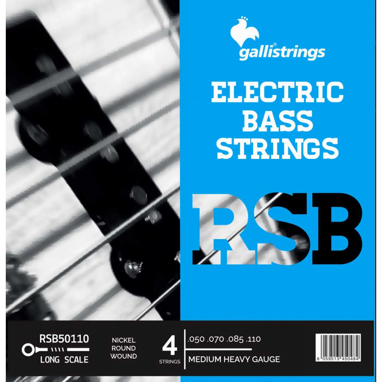 Струни для бас-гітари GalliStrings RSB50110 4 Strings Medium Heavy (58963)